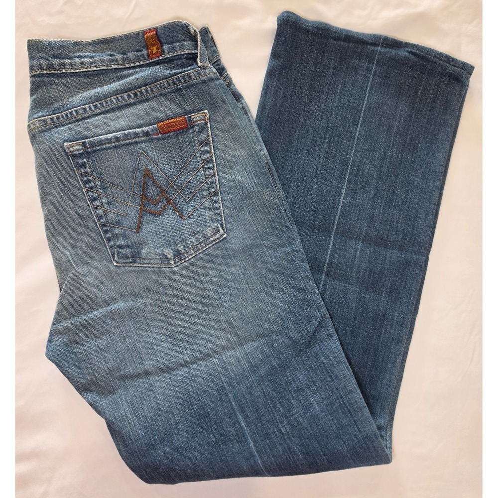 7 For All Mankind Men's A Pocket Jeans 34 Bootcut Stretch Y2K USA Inseam 29